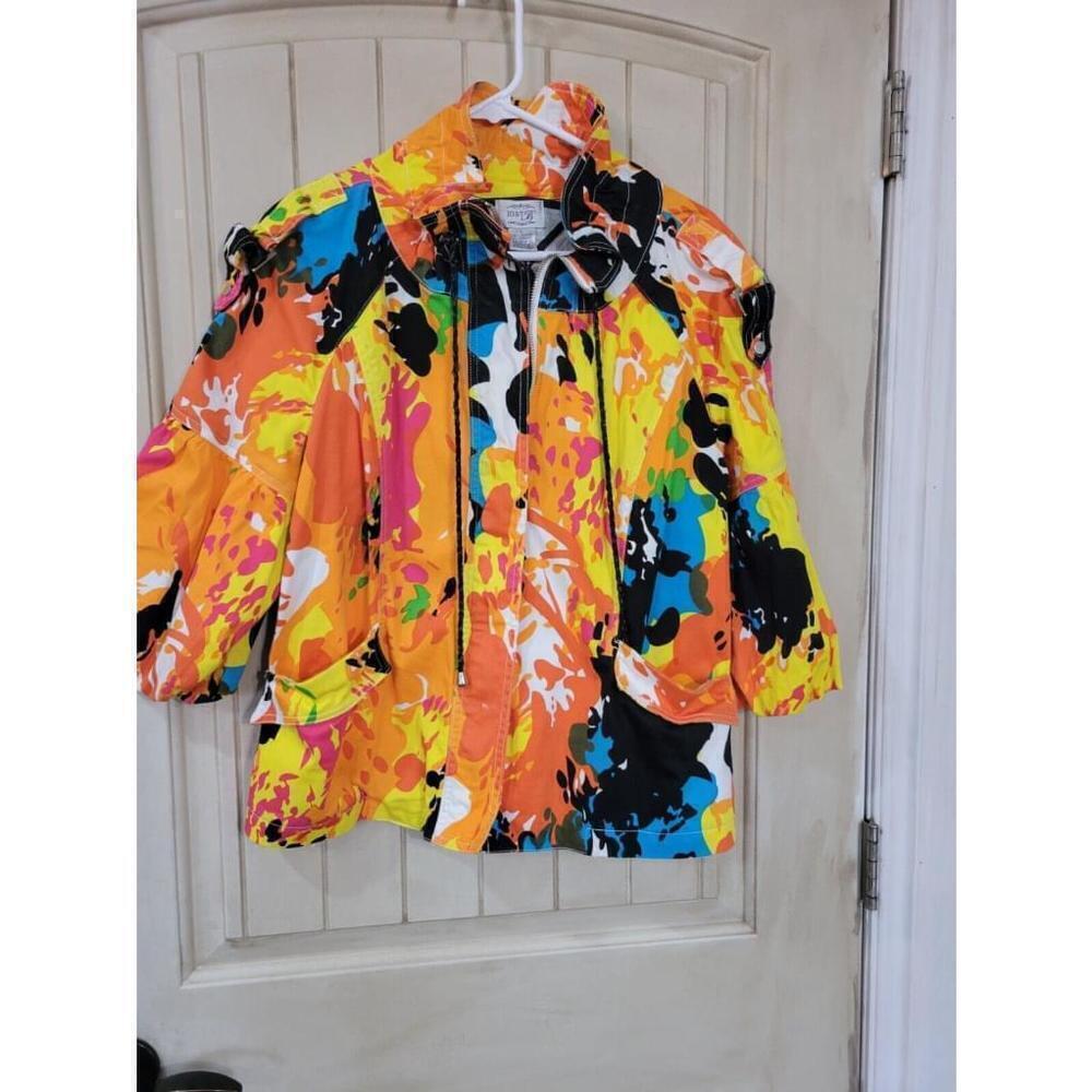 Just B Women's Cotton Lightweight Zip Up Jacket Size L